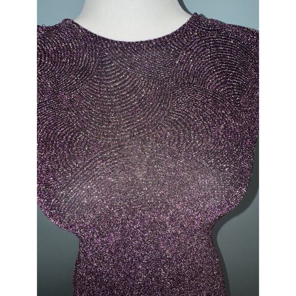 Kimcine Curve Womens Small Dress Glitter Metallic Bodycon Vamp New Years Eve - Picture 6 of 8